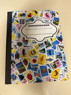 Composition Book Notebook - Colorful Lotería Card Cover